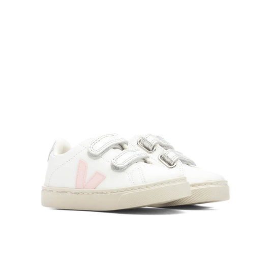 Kid's V-10 Esplar Velcro - Extra White/Petale/Silver