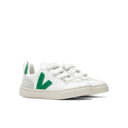 Kid's V-10 Velcro CWL - White/Emeraude