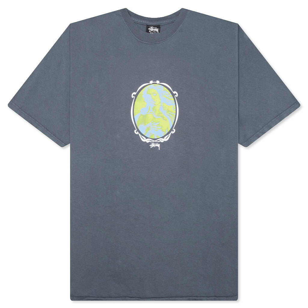 Venus Oval Pig. Dyed Tee - Indigo