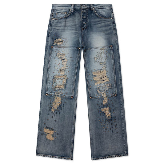 Vintage Double Knee Pants - Blue