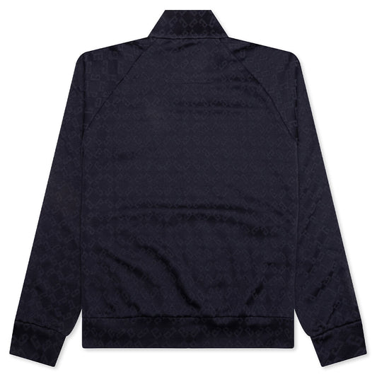 Vintage Full Zipped Tracksuit Sweatshirt - Dark Blue