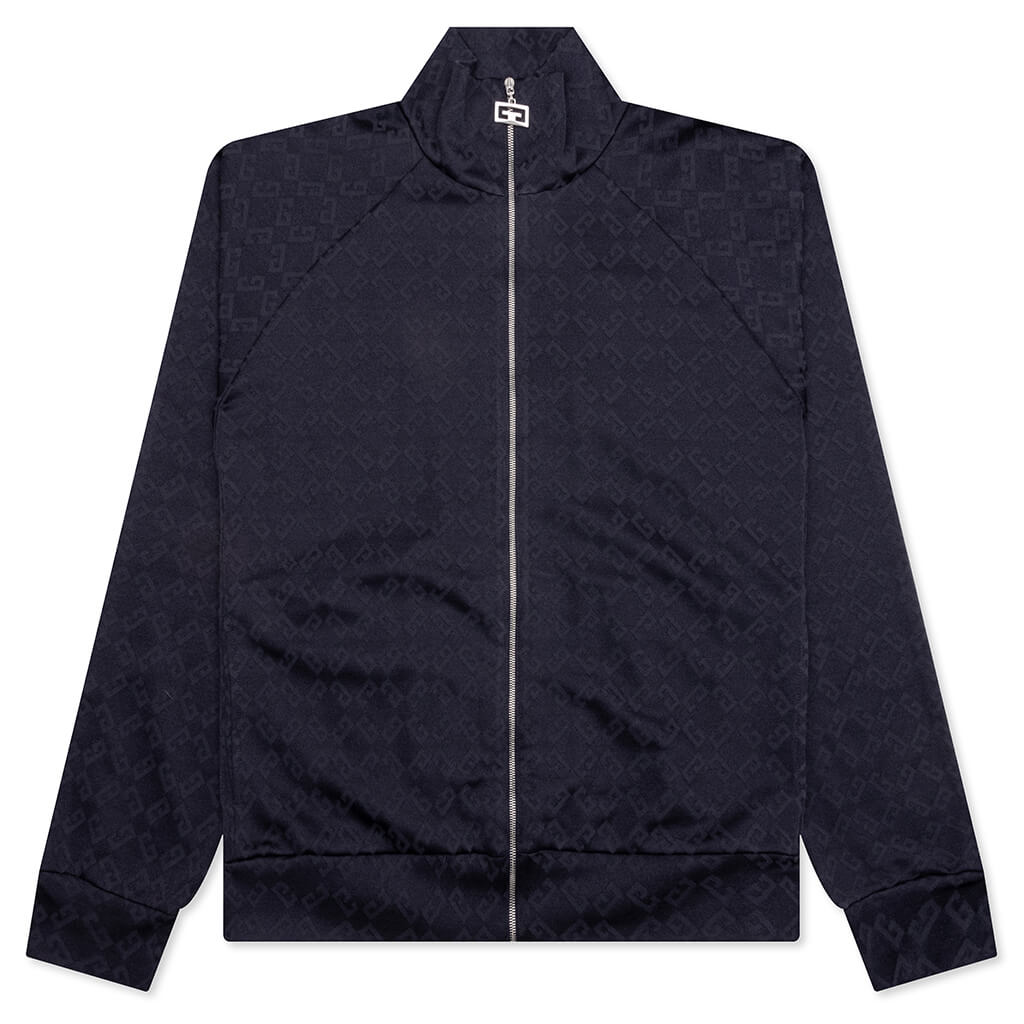 Vintage Full Zipped Tracksuit Sweatshirt - Dark Blue