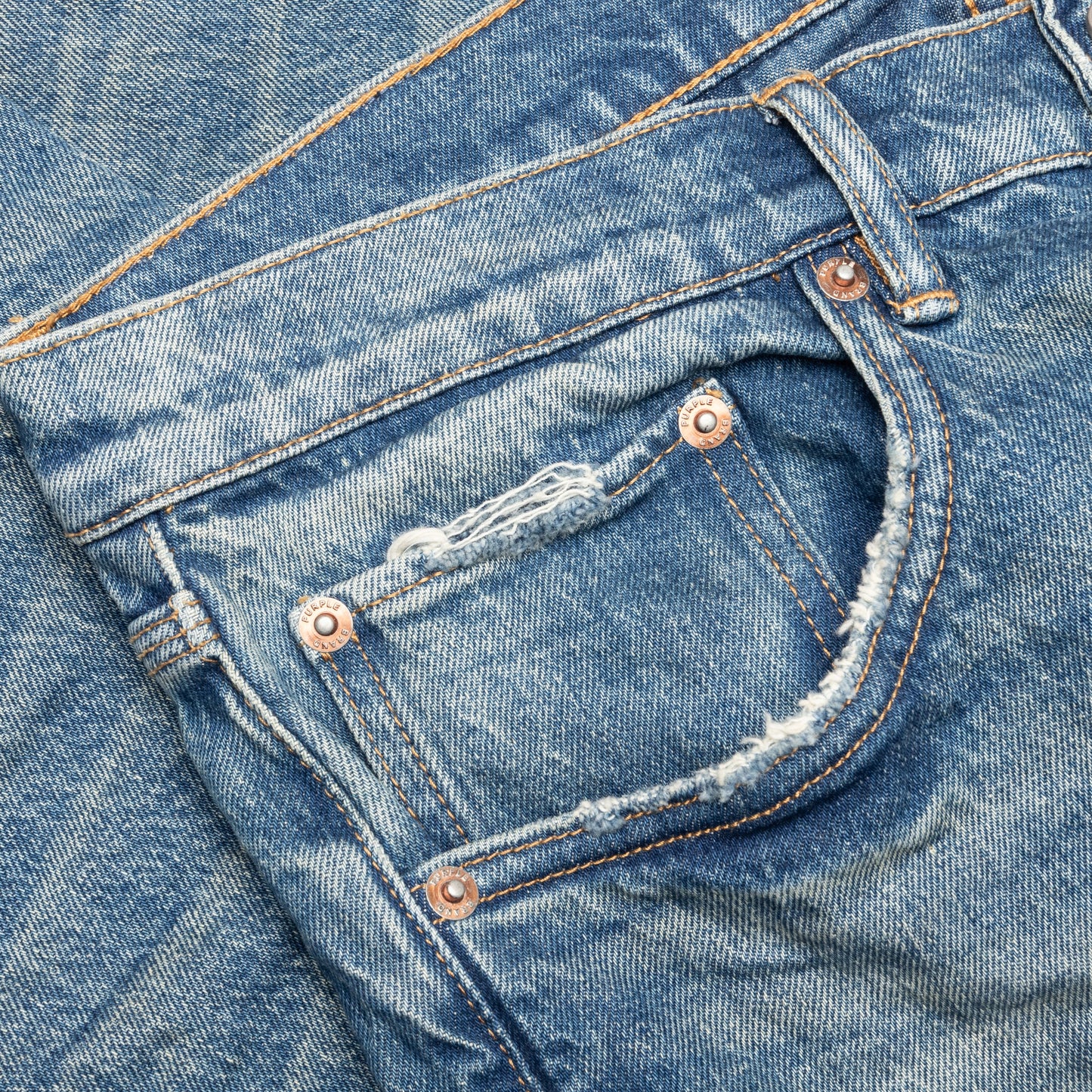 Vintage Knee Blowout - Mid Indigo 2
