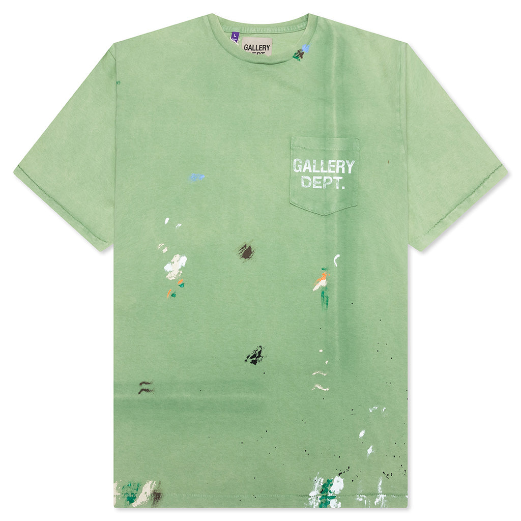 Vintage Logo Painted Tee - Light Green