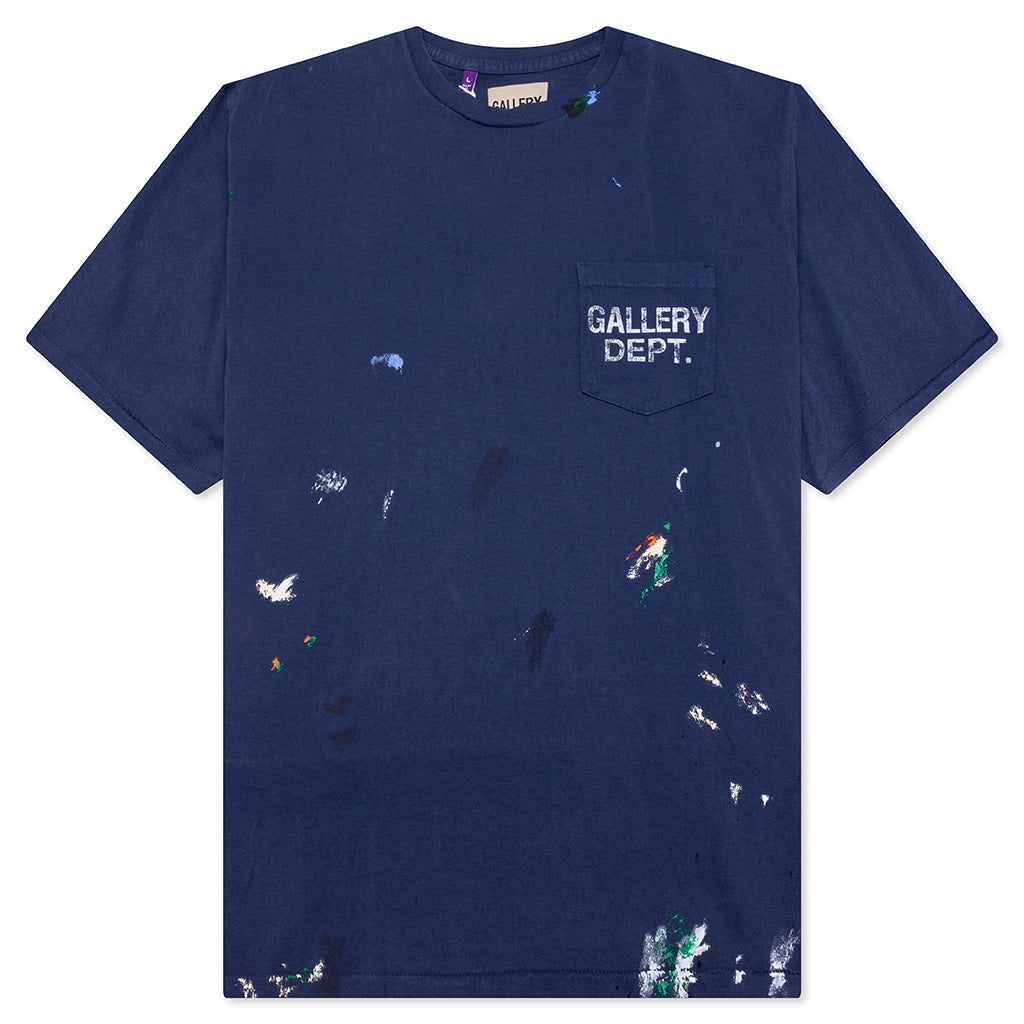 Vintage Logo Painted Tee - Navy