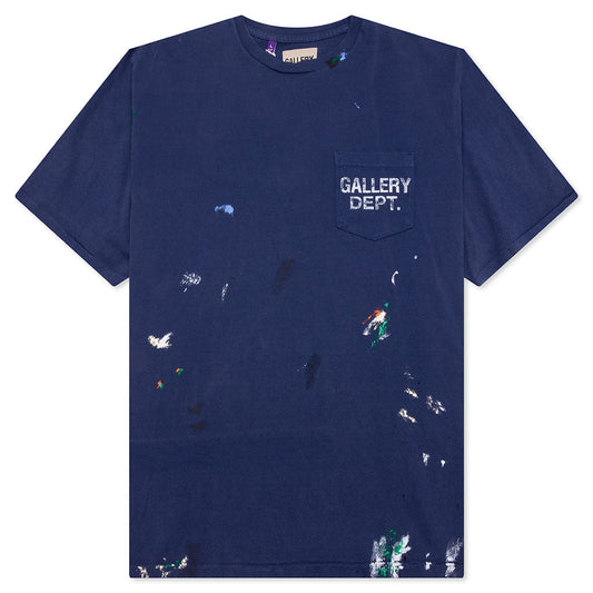 Vintage Logo Painted Tee - Navy