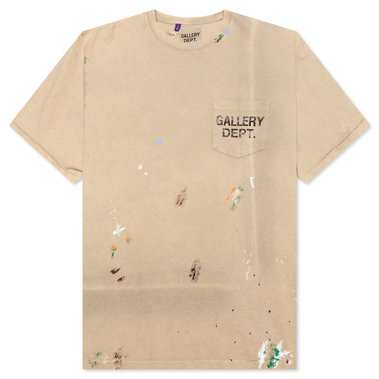 Vintage Logo Painted Tee - Taupe