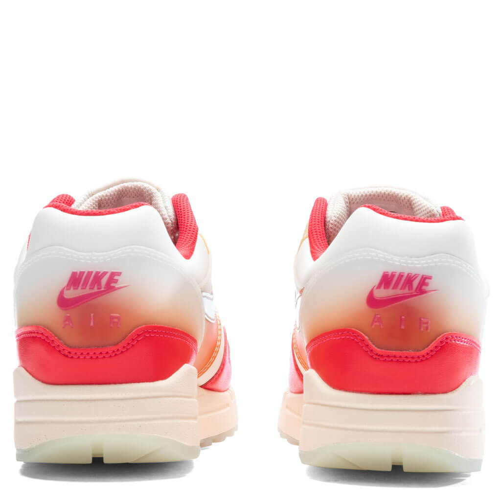 Women's Air Max 1 '87 PRM 'Soft Vinyl' - Sail/Metallic Silver/Siren Red