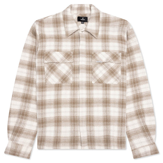 Waffle Flannel Shirt - Mid Brown
