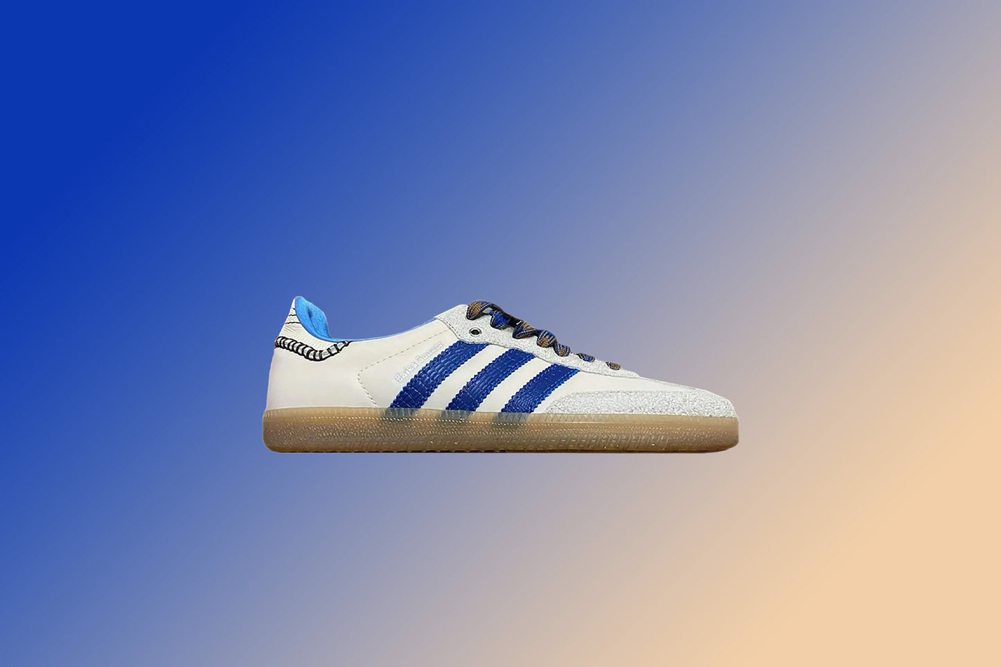 adidas Originals x Wales Bonner Nylon Samba - Wonder Clay/Team Royal Blue/Wonder White