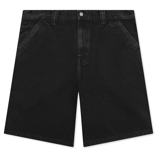 Washed Canvas Work Short - Black