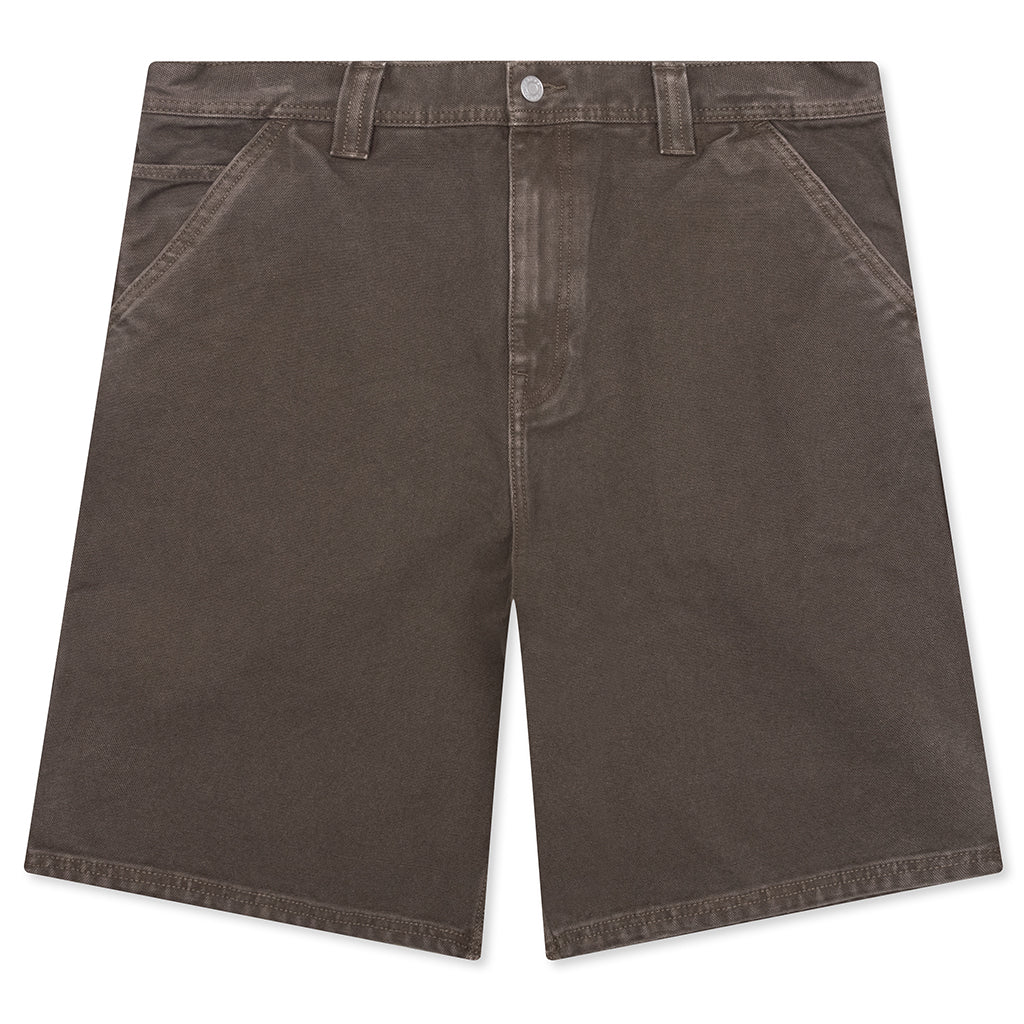 Washed Canvas Work Short - Brown