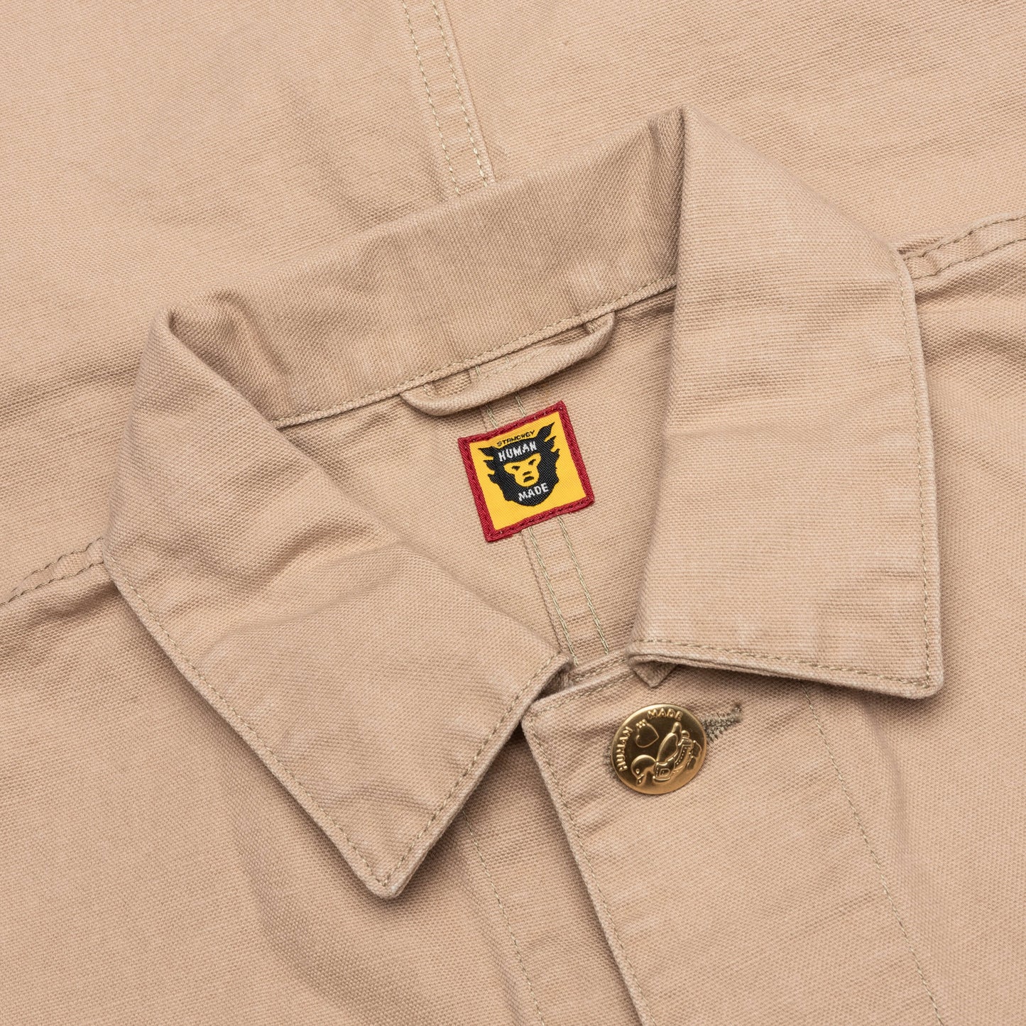 Washed Duck Coverall Jacket - Beige