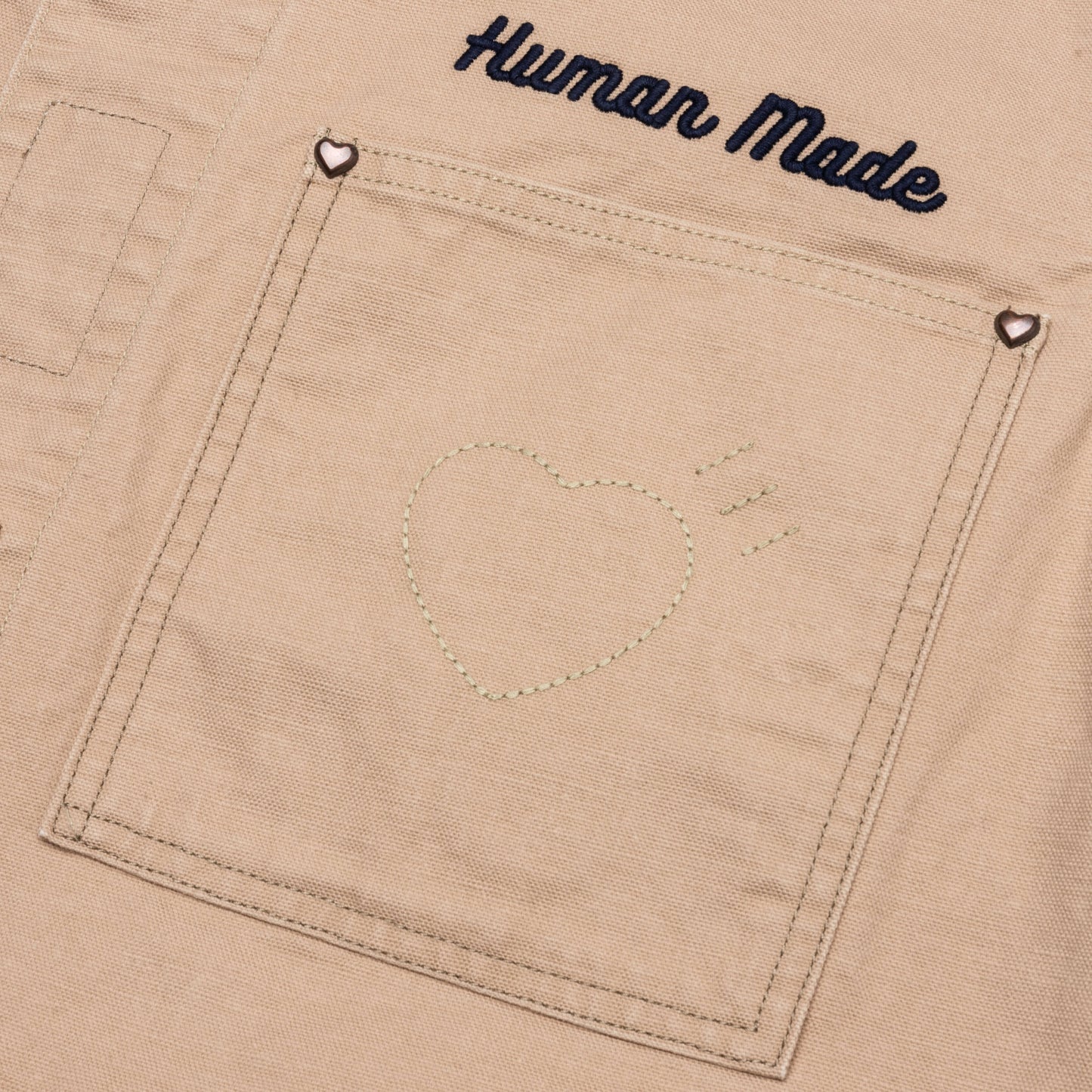 Washed Duck Coverall Jacket - Beige
