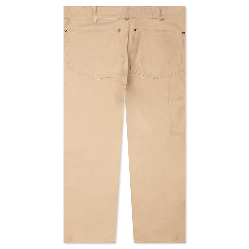 Washed Duck Work Pants - Beige