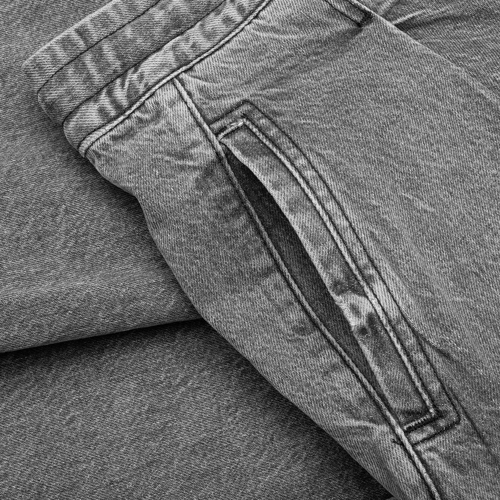 Washed Pleated Cargo Shorts - Grey Wash