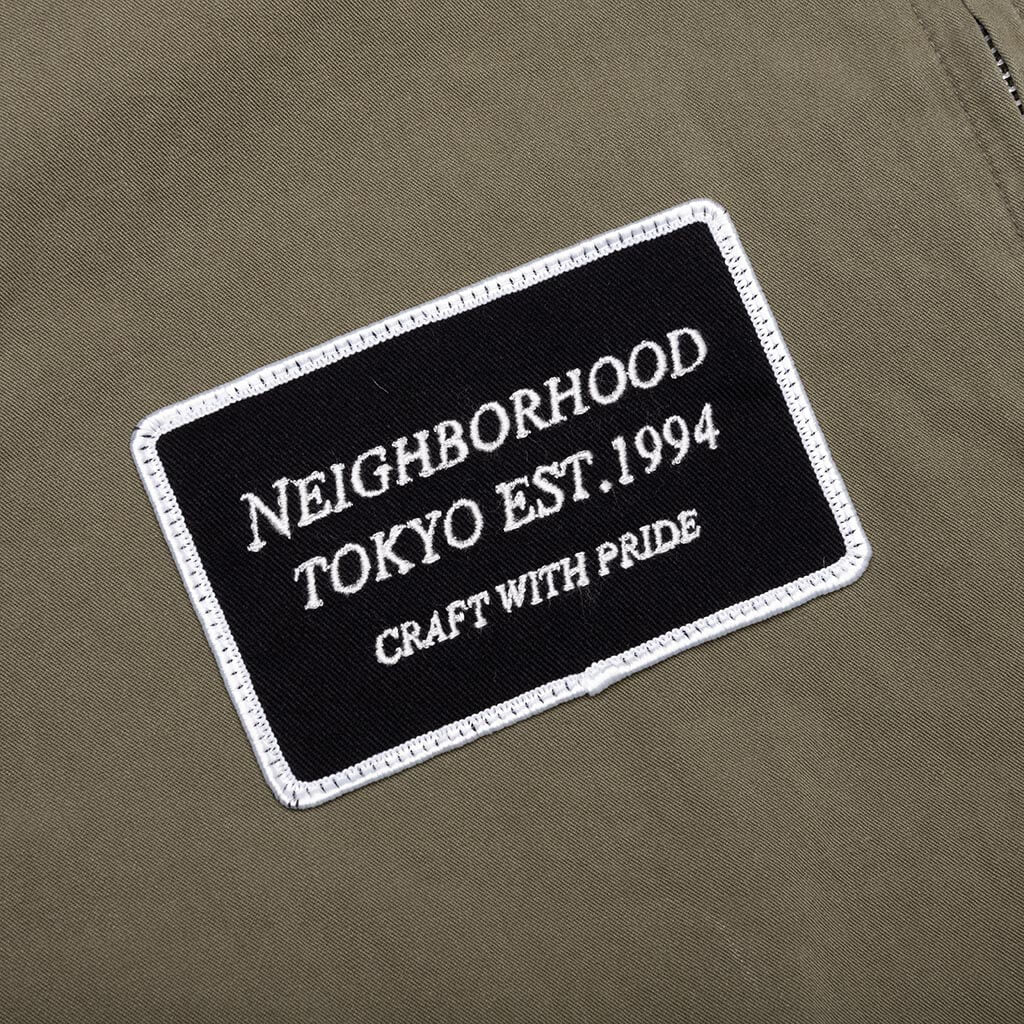 Washed Zip Work Jacket - Olive Drab