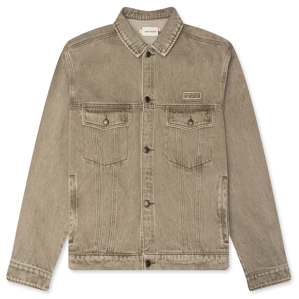 Washed Twill Trucker - Taupe