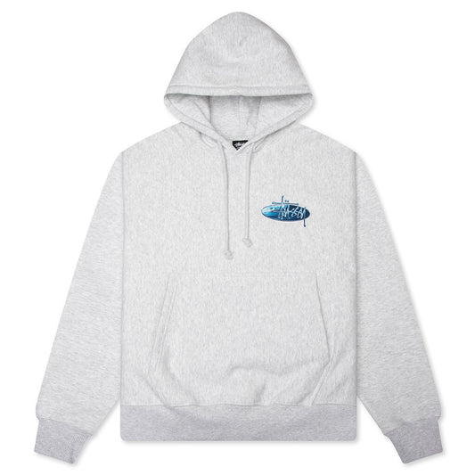 Wave Oval Hoodie - Ash Heather