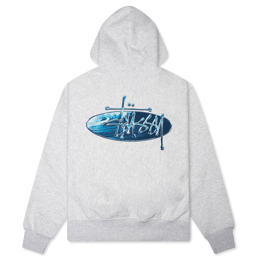 Wave Oval Hoodie - Ash Heather