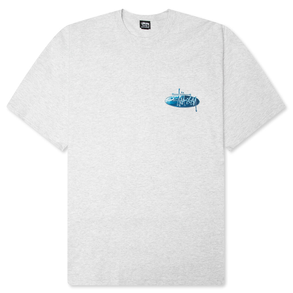 Wave Oval Tee - Ash Heather