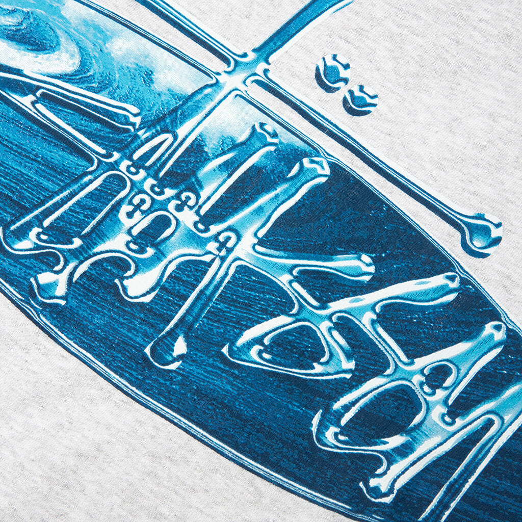 Wave Oval Tee - Ash Heather