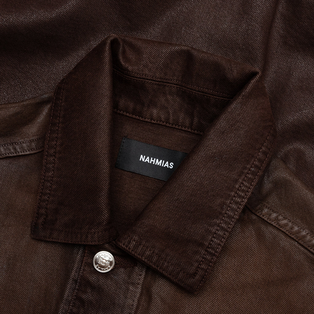 Waxed Denim Trucker Jacket - Brown Wash