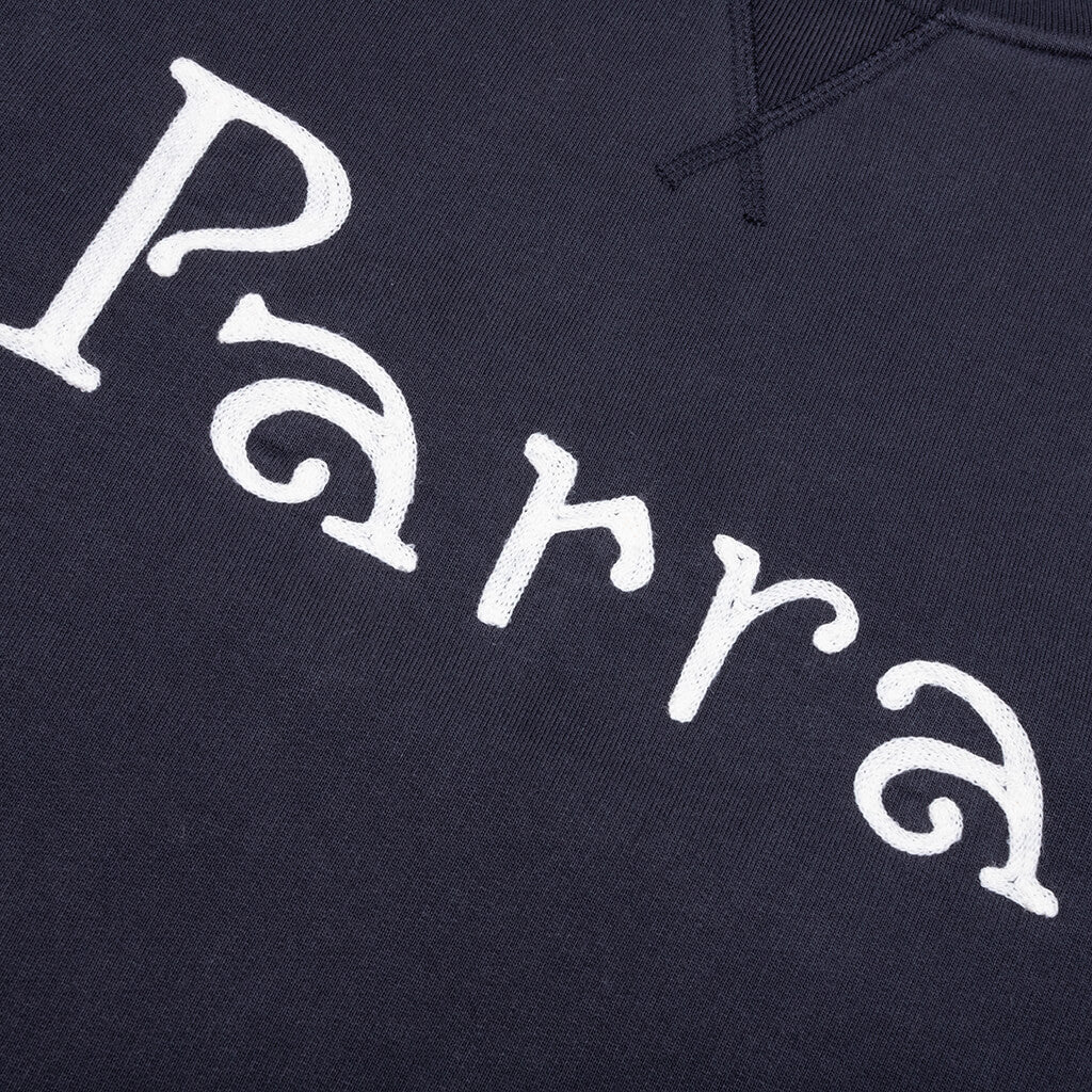 Weird Trad Logo Crew Neck Sweatshirt - Dark Navy
