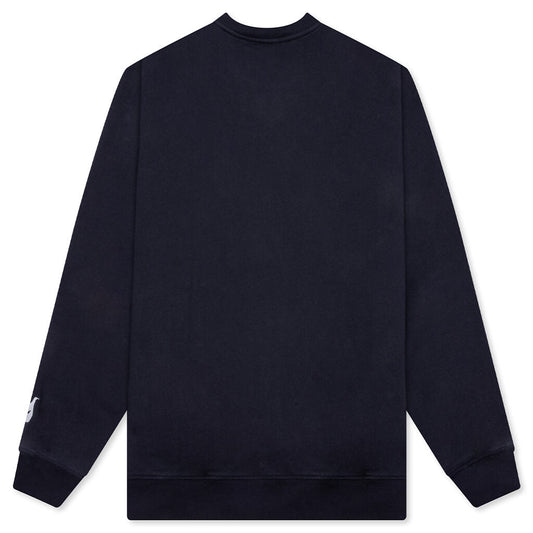 Weird Trad Logo Crew Neck Sweatshirt - Dark Navy