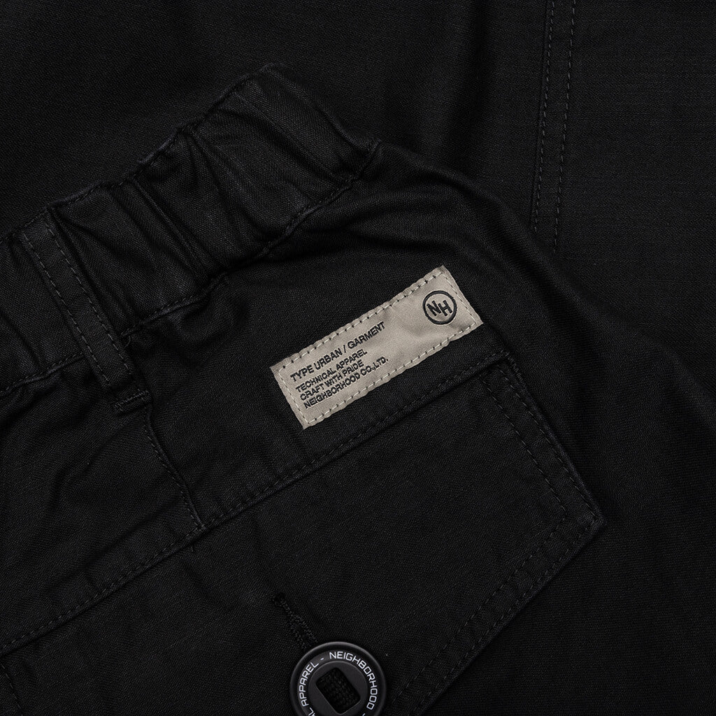 Wide Cargo Shorts Pants - Black