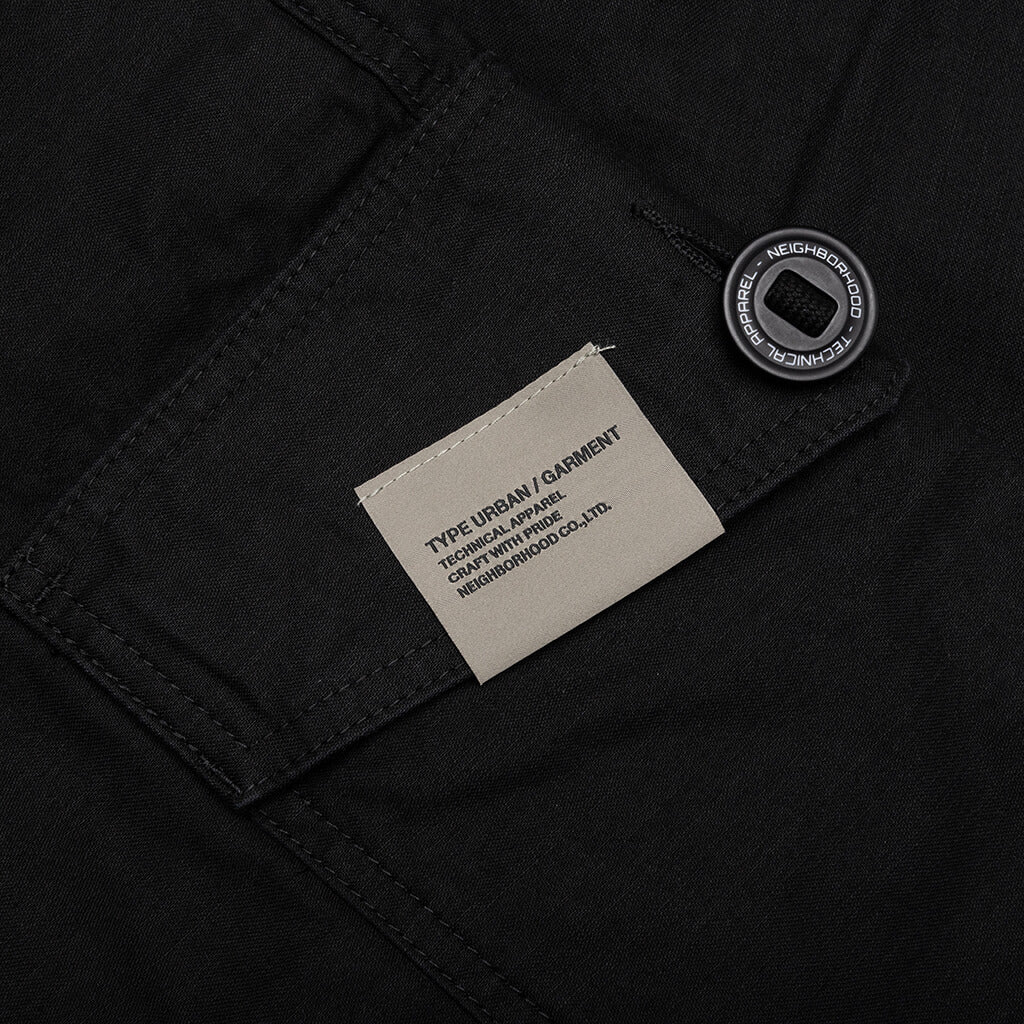 Wide Cargo Shorts Pants - Black