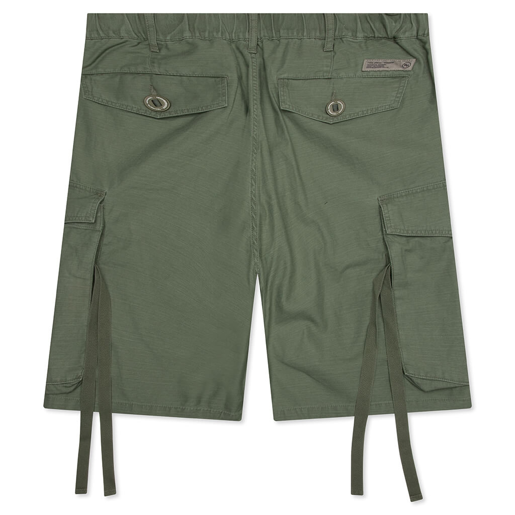 Wide Cargo Short Pants - Olive Drab