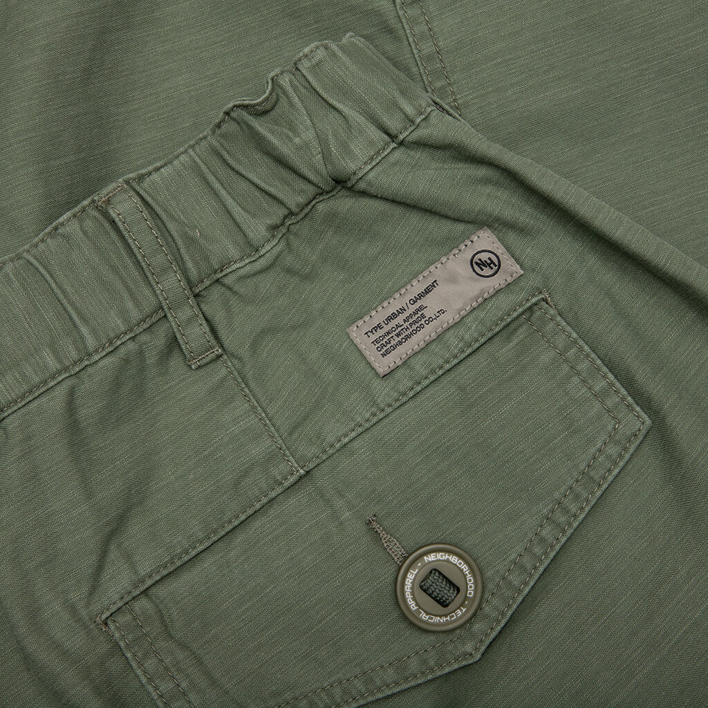Wide Cargo Short Pants - Olive Drab