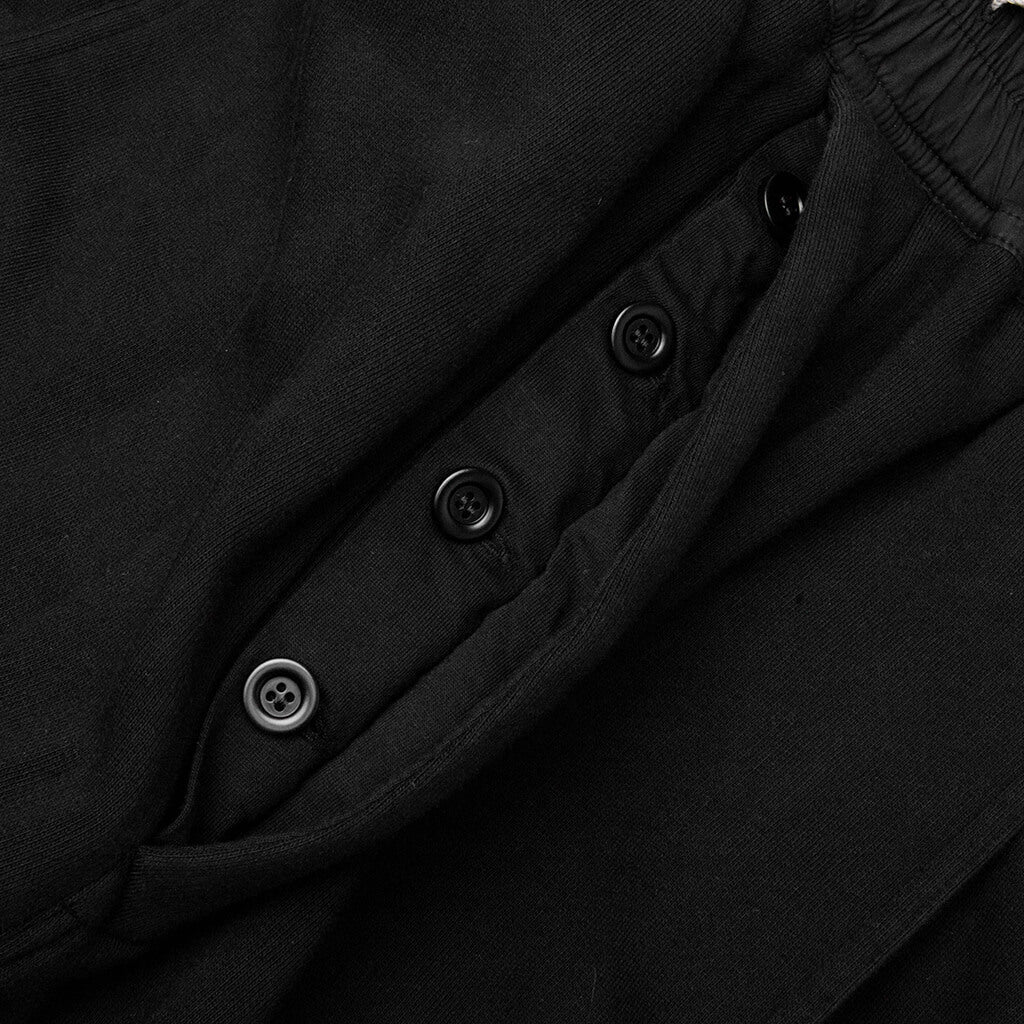 Wide Pusher Sweat Pants - Black