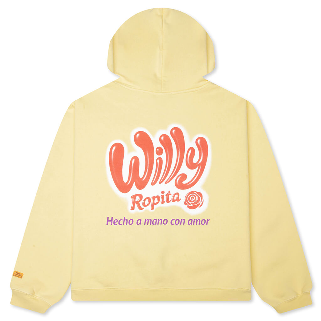Willy Ropita Shrunken Zip Hoodie - Pale Banana