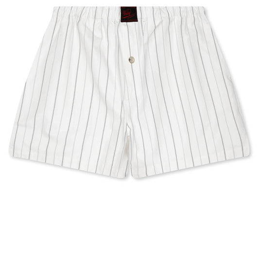 Willy Woven Boxer - White/Black Stripe