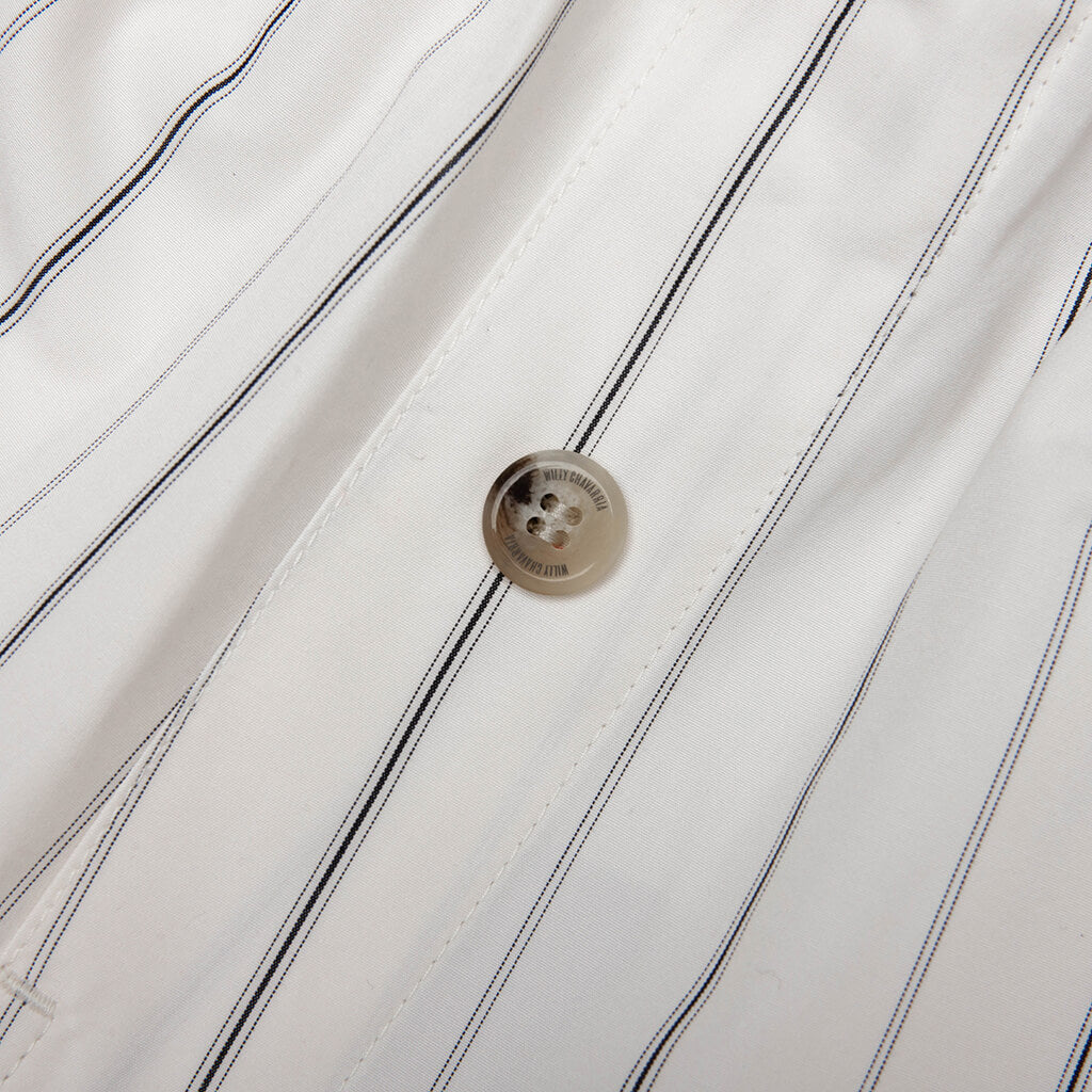 Willy Woven Boxer - White/Black Stripe