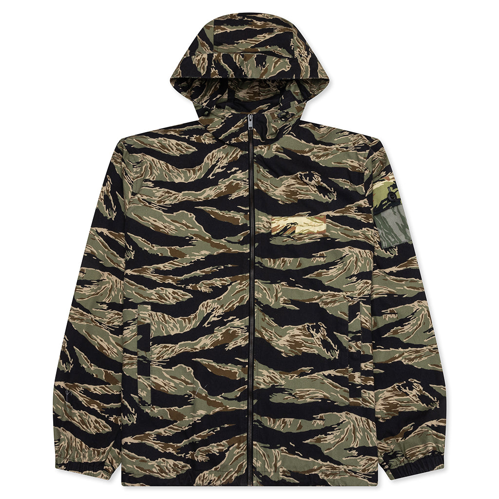 Camo Print Windbreaker - Multicolored