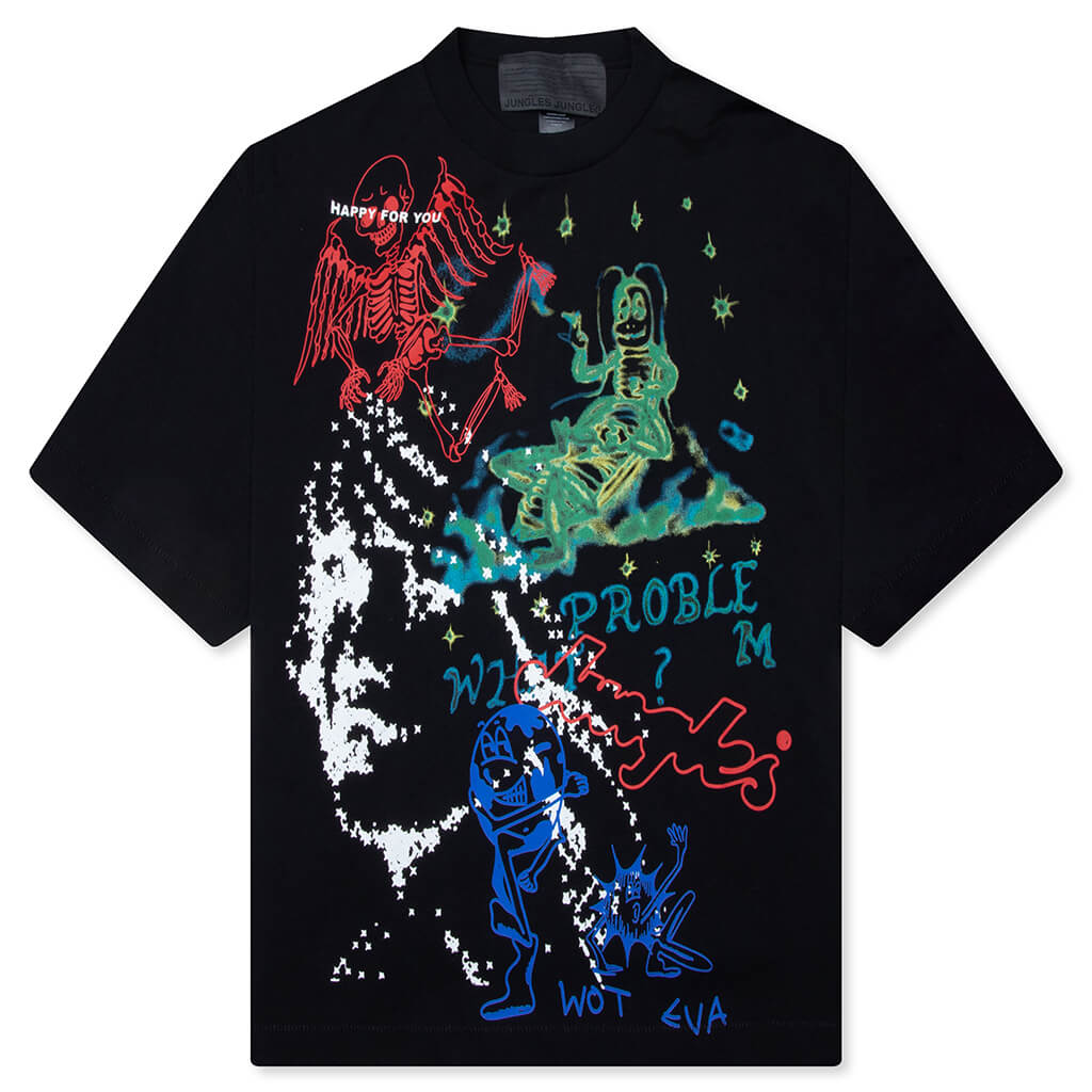 Winter Test Print Tee - Black