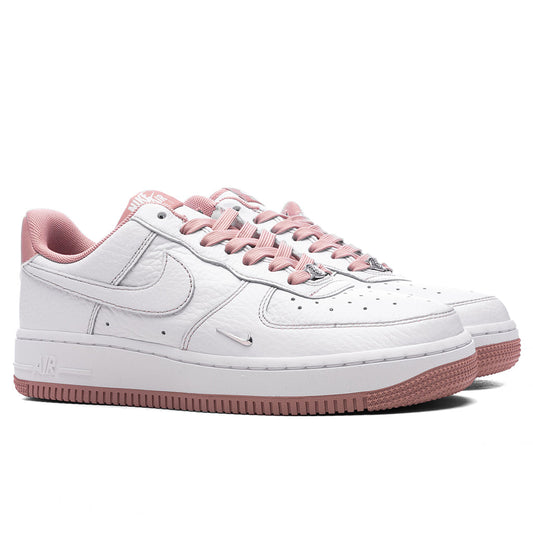 Women's Air Force 1 '07 Mini Jewel - White/Particle Pink/Metallic Silver