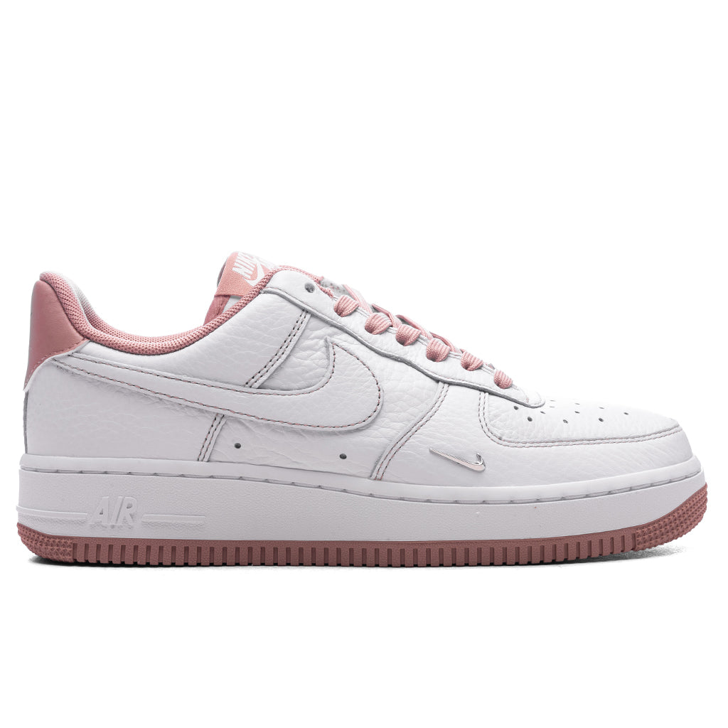 Women's Air Force 1 '07 Mini Jewel - White/Particle Pink/Metallic Silver