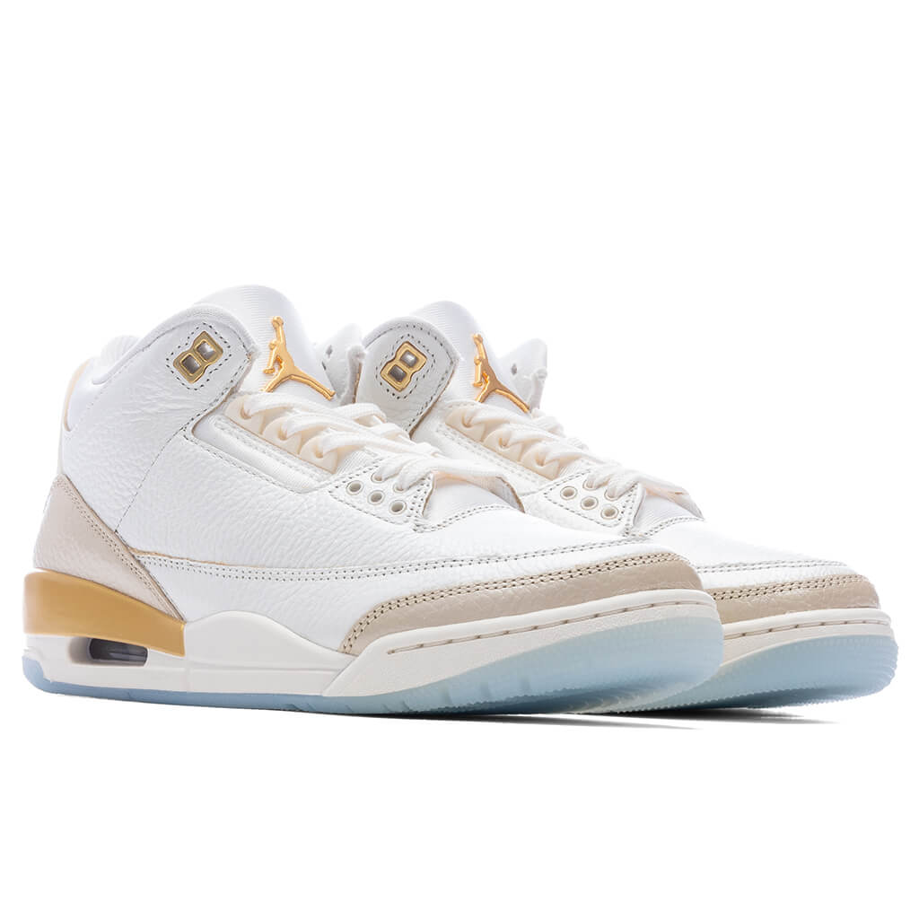 Women's Air Jordan 3 Retro 'Champagne and Oysters' - Sail/Team Gold/Pale Ivory