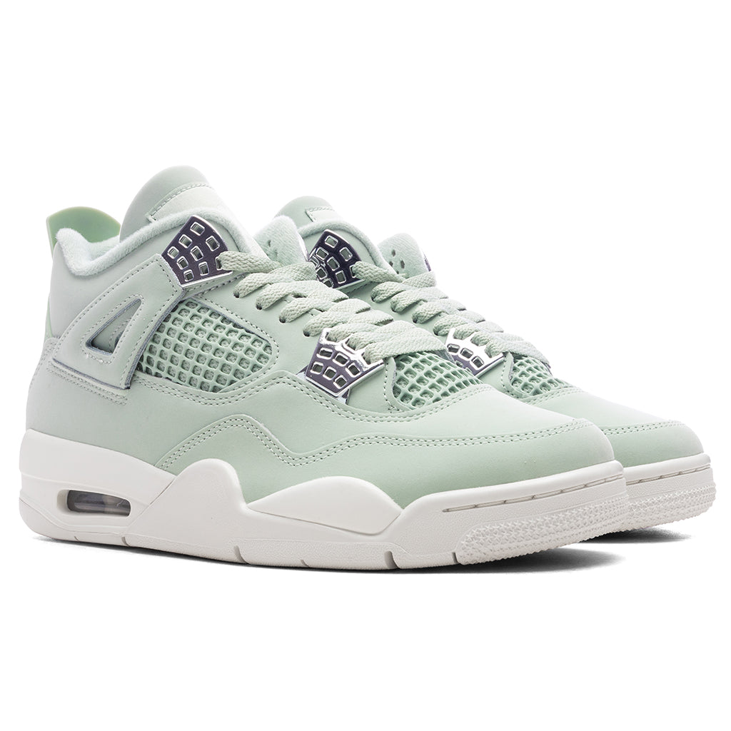 Women's Air Jordan 4 Retro 'Abundance'- Seafoam/Sail/Metallic Silver