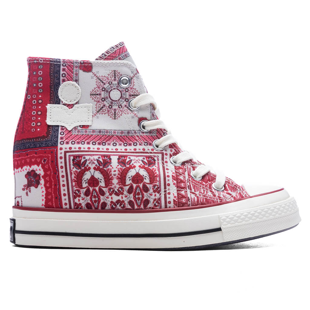 Converse x Isabel Marant Women's Chuck 70 Wedge Hi - Vanilla Ice/Red/Black