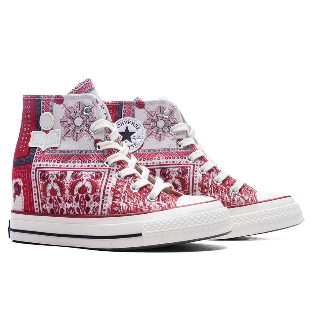Converse x Isabel Marant Women's Chuck 70 Wedge Hi - Vanilla Ice/Red/Black