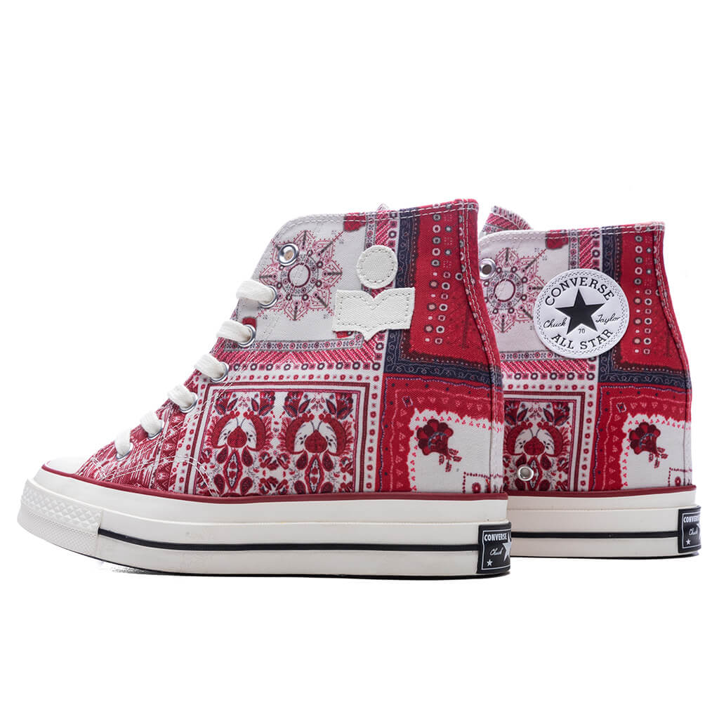Converse x Isabel Marant Women's Chuck 70 Wedge Hi - Vanilla Ice/Red/Black
