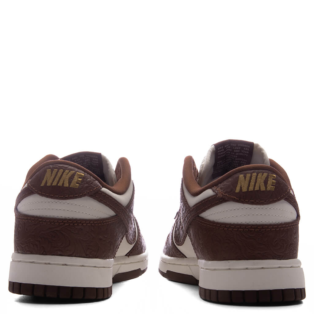 Women's Dunk Low 'Embossed Baroque' - Sail/Fauna Brown/Metallic Gold