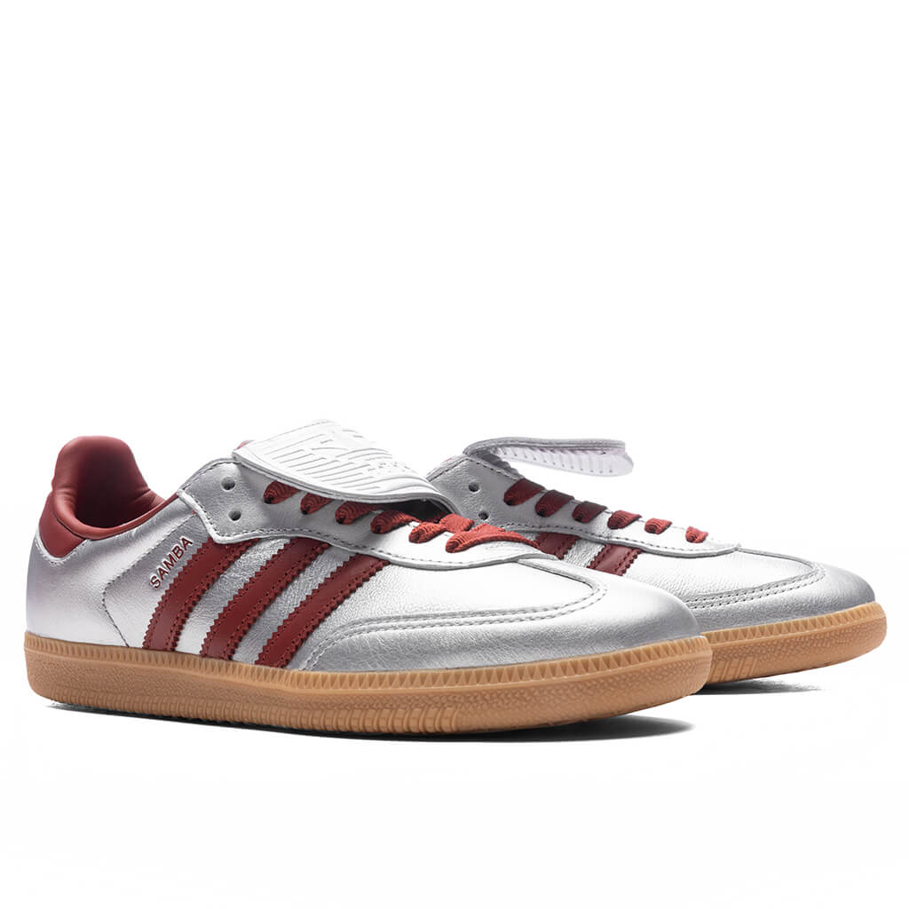 Women's Samba Long Tongue - Silver Metallic/Preloved Ruby/Gum