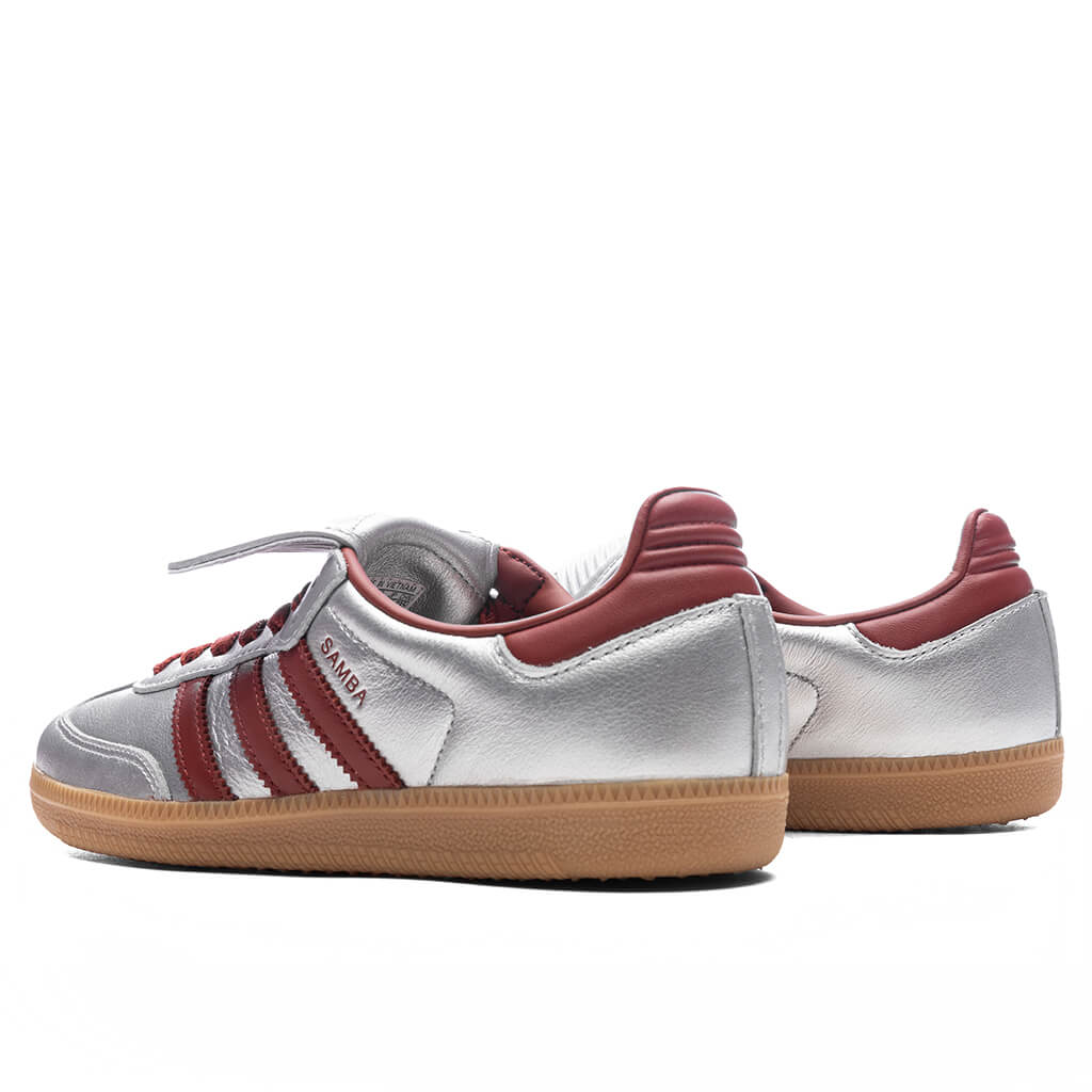Women's Samba Long Tongue - Silver Metallic/Preloved Ruby/Gum