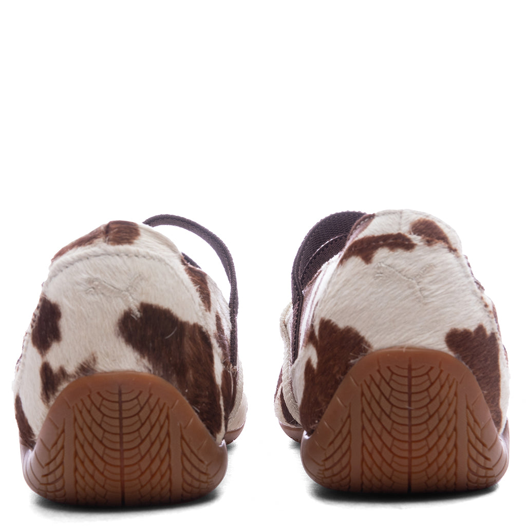 Women's Speedcat Ballet Cow Print - Chocolate Brown/Warm White